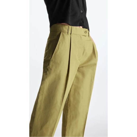 COS Pleated Linen Blend Trousers Workwear Minimalist , size 6US - Picture 12 of 12